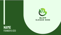 Green Organic Plant Letter B Business Card Image Preview