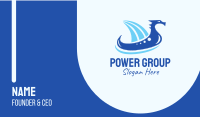 Blue Dragon Boat Business Card Image Preview