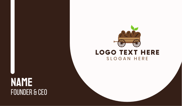 Organic Coffee Wagon Business Card Design Image Preview