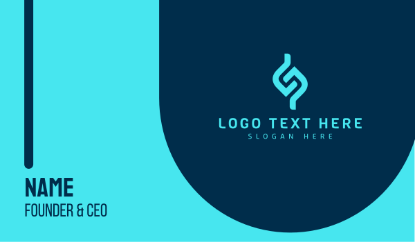Blue Tech Letter S Business Card Design Image Preview