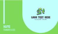 Green Graffiti Art Letter N Business Card Image Preview