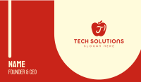 Red Supermarket Apple Lettermark Business Card Image Preview