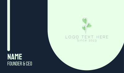 Leaf Plant Outline Business Card Image Preview