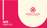 Pink Flower Lettermark Business Card Image Preview