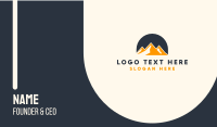 Sunset Orange Mountain  Business Card Design
