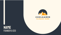 Sunset Orange Mountain  Business Card Image Preview