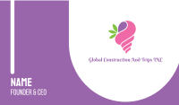 Pink Snail Leaf Business Card Image Preview