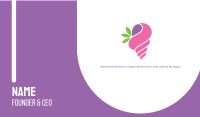 Pink Snail Leaf Business Card Image Preview