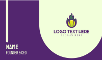Flame Tennis Ball Business Card Preview