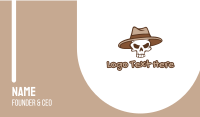 Fedora Skull Hat Business Card Image Preview
