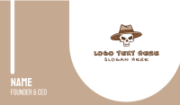 Fedora Skull Hat Business Card Image Preview