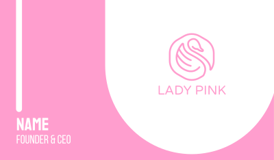 Minimalist Pink Swan Business Card Image Preview