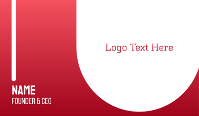 Red Typeface Business Card Image Preview