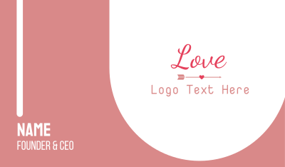 Love Wedding Wordmark Business Card Image Preview