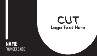 Cut Text Font Wordmark Business Card Design