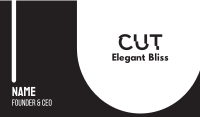 Cut Text Font Wordmark Business Card Design