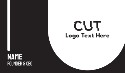 Cut Text Font Wordmark Business Card Image Preview