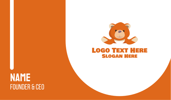 Orange Teddy Business Card Design Image Preview