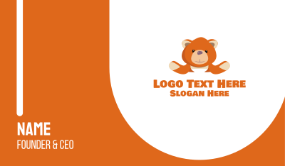 Orange Teddy Business Card Image Preview