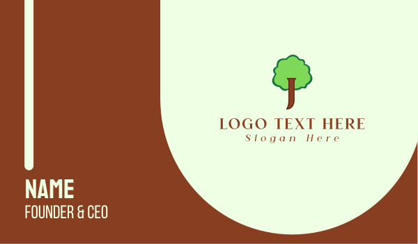 Tree Letter J Business Card Design Image Preview