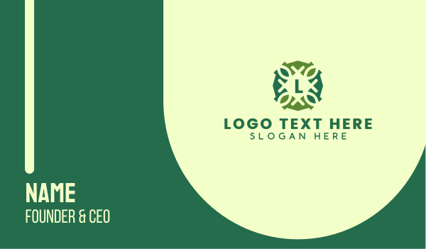 Organic Lettermark Business Card Design Image Preview
