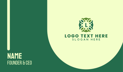 Organic Lettermark Business Card Image Preview
