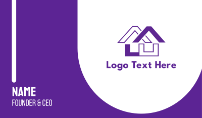 Purple House Code Business Card Image Preview