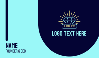 Neon Diamond Gem Business Card Design