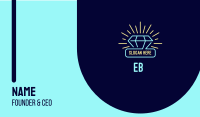 Neon Diamond Gem Business Card Design