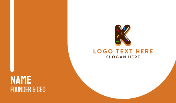 Donut Bakeshop Letter K Business Card Design Image Preview