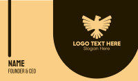Golden Luxurious Eagle Crest Business Card Image Preview