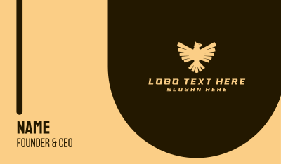 Golden Luxurious Eagle Crest Business Card Image Preview