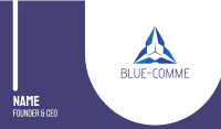 Blue Triangular Scale Business Card Image Preview