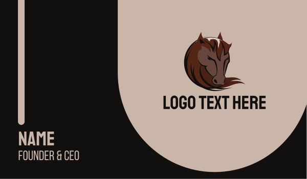 Wild Horse Head Business Card Design Image Preview