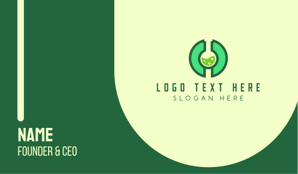 Green Laboratory Letter O Business Card Design Image Preview