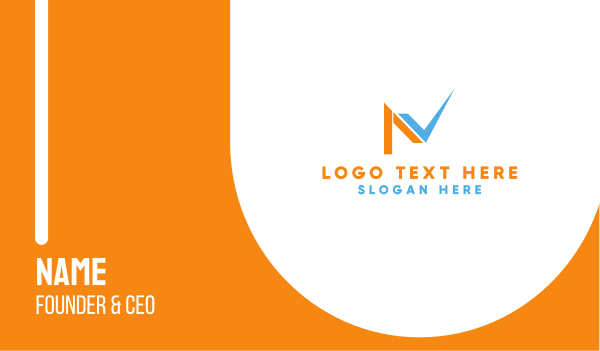 Abstract N Check Business Card Design Image Preview