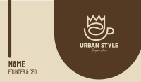 Brown Coffee Crown Business Card Image Preview