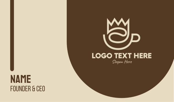 Brown Coffee Crown Business Card Design Image Preview