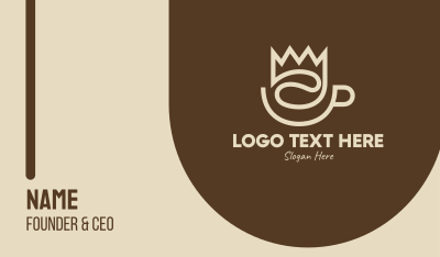 Brown Coffee Crown Business Card Image Preview