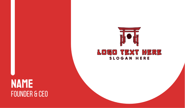 Japanese Torii Arch Business Card Design Image Preview