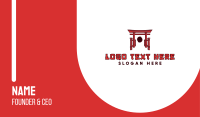 Japanese Torii Arch Business Card Image Preview