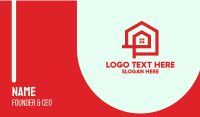 Simple Red House  Business Card Image Preview