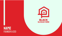 Simple Red House  Business Card Image Preview