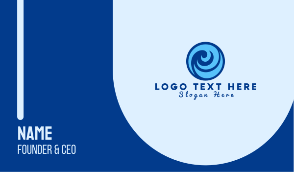 Ocean Wave Emblem  Business Card Design Image Preview