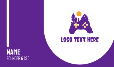 Purple Creepy Controller Business Card Image Preview