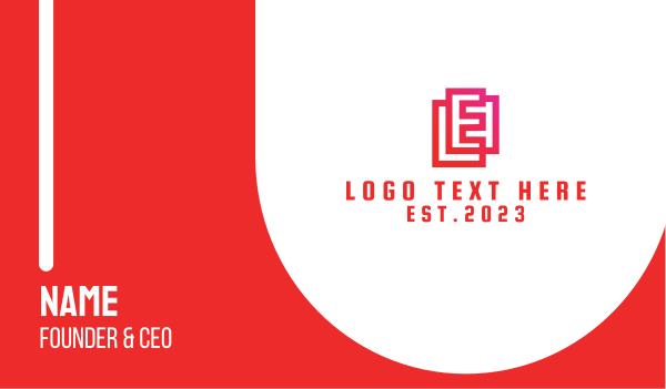 L&E Letters Business Card Design Image Preview