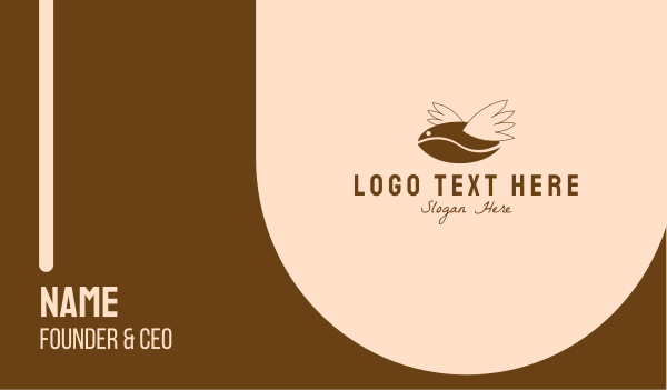 Flying Coffee Bean Business Card Design Image Preview