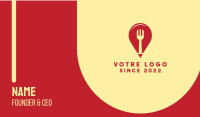 Food Restaurant Location Finder Business Card Design