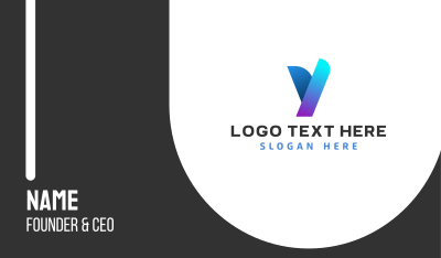 Gradient Y Shape Business Card Image Preview