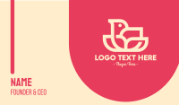 Modern Flower Bird Business Card Image Preview